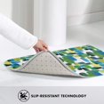 thumbnail image 4 of abstractly Bright Green pattern Front Door Mat, Indoor Mats for Bedroom Bathroom Kitchen, Floor Mat Non-Slip, Soft Carpet Floor Cover Machine Washable Entryway Mat - 20x31.5in, 4 of 5