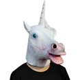 thumbnail image 2 of Máscara de animales Máscara de unicornio de lujo Novedad Disfraz de Halloween Máscara de cabeza de animal de látex Máscara de unicornio JAMW Sencillez, 2 of 5