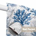 thumbnail image 2 of Coastal Coral Kitchen Window Curtains, Swag Curtains Valance for Bedroom Living Room Bathroom, Blue Grey Ocean Marine Plant Summer Fish Rod Pocket Window Curtain Block Drapes 2 Panels 36"x63", 2 of 9