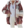 thumbnail image 1 of Contrasting Lamb Wool Padded Coat, Gift For Lover - S, 1 of 5