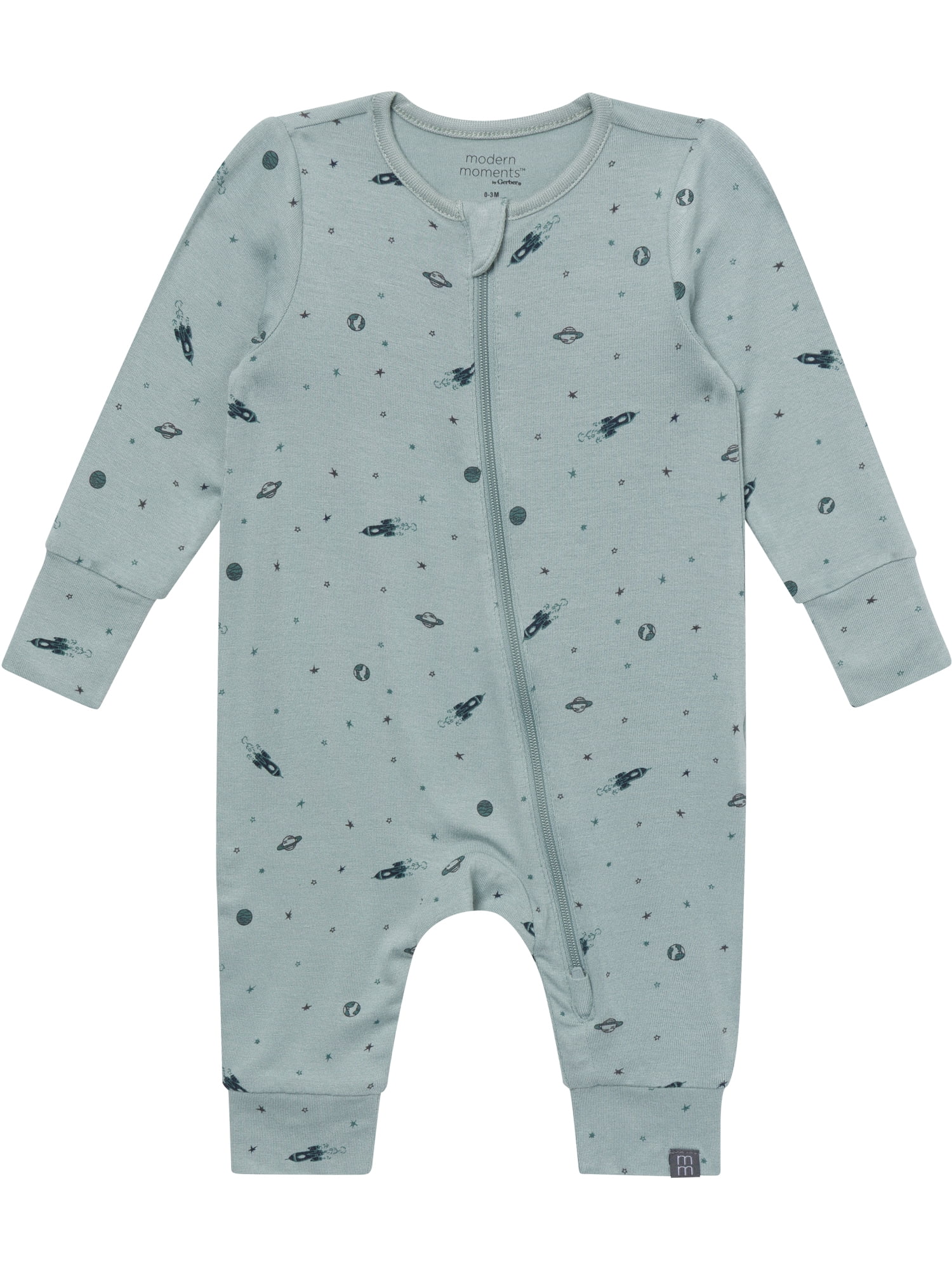 Modern Moments by Gerber Neutral Two-Way Zip Viscose Coverall, 2-Pack, Sizes Newborn - 24 Months