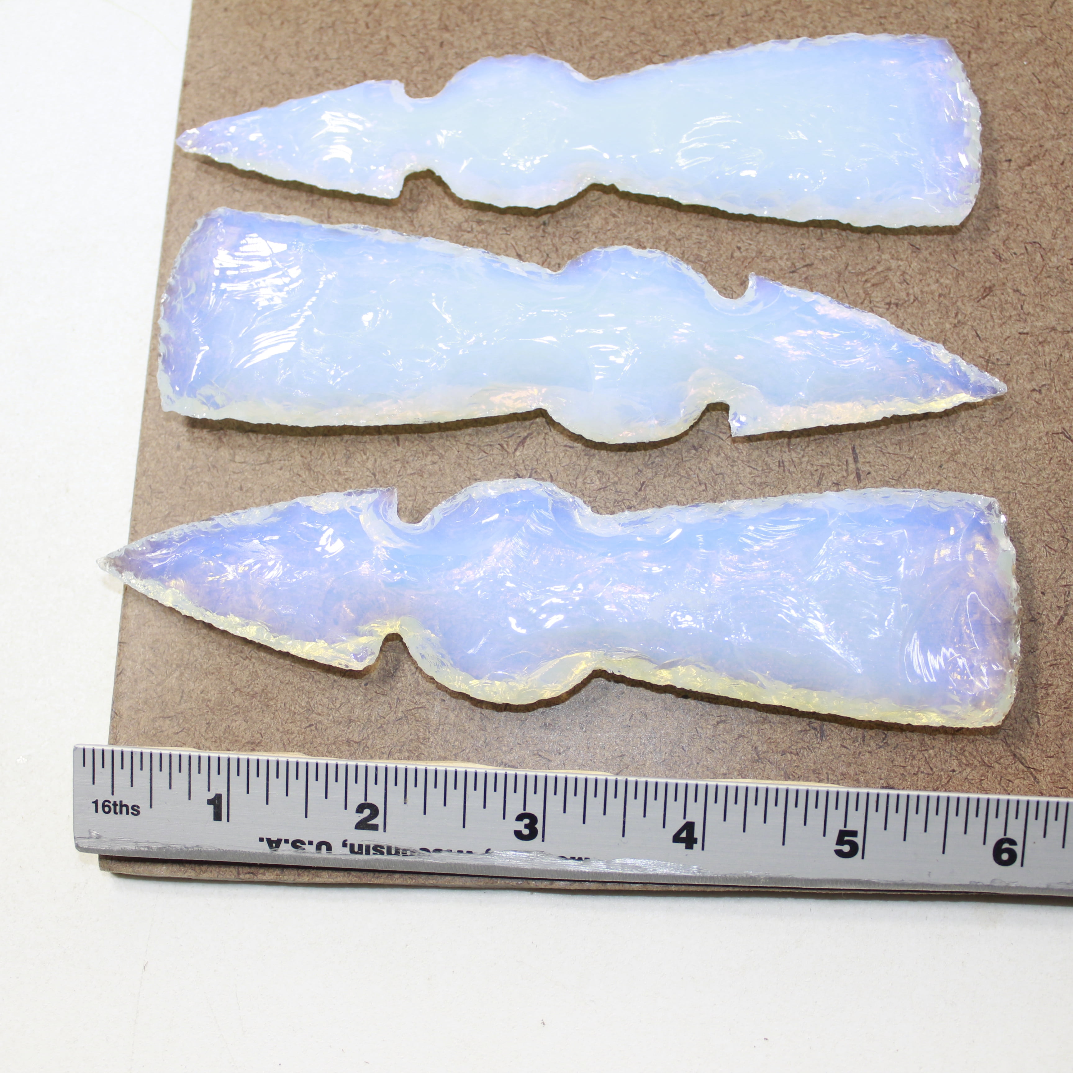 3 Opalite Ornamental Tomahawk Heads #4324  Ax Axe Hatchet