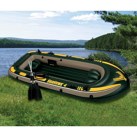 Intex Seahawk 4 Inflatable Boat Set With Oars And Air Pump ...