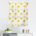 thumbnail image 1 of Yellow Flower Tapestry, Seasonal Autumn Florets Chrysanthemum Fall Leaves Natural Grace Theme, Fabric Wall Hanging Decor for Bedroom Living Room Dorm, 5 Sizes, Mustard Pale Grey, by Ambesonne, 1 of 1