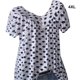 thumbnail image 4 of Guardurnaity Camiseta Cuello Blusa Manga Corta Estampado Mujer Estampado Mujer Top Suelto Verano Prendas para la parte del cuerpo Blanco 4XL Guardurnaity AP001865-07, 4 of 6