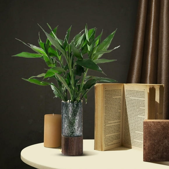 TOPRenddon Bark Texture Glass Vase – Bohemian Modern Home Decor, Wedding Centerpiece, Farmhouse Flower Vase with Stable Base for Fresh/Dried Stems