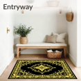thumbnail image 3 of ODIKA 4' x 6' Machine Washable Non-Slip Area Rug, Baroque Medallion High Traffic Rug, Black, 531557, 3 of 7