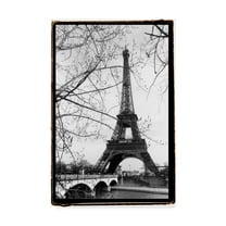 Trademark Fine Art 'Eiffel Tower Along The Seine River' Canvas Art by Laura DeNardo