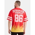 thumbnail image 3 of Netflix Stranger Things Hellfire Club Men's and Big Men's Front Back Graphic Football Jersey with Short Sleeves, Sizes S-3XL, 3 of 5