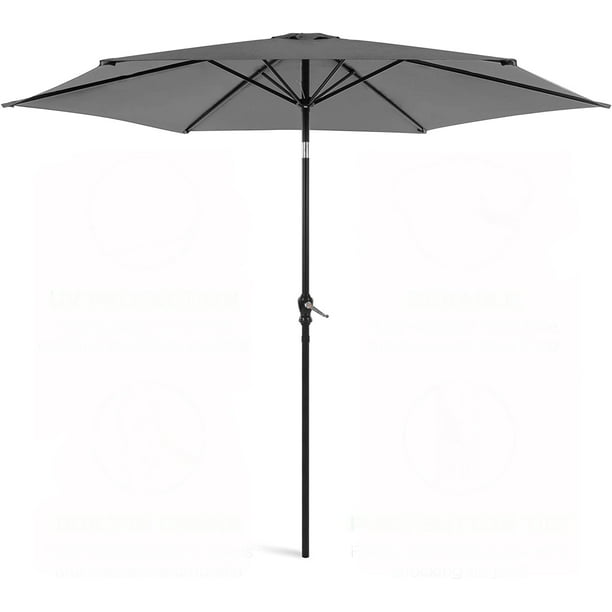 Barton 11' ft Patio Umbrella Outdoor Shade Umbrella Tilt and Crank with