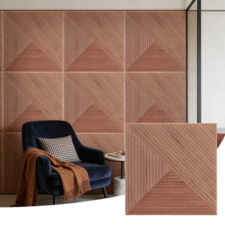 6 Pack Large Acoustic Panels, 23.6*23.6 Inch Decorative Sound Absorbing Panels, Noise-Reducing and Flame-retardant for Studio, Home (Patchwork Three-Color)