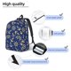 thumbnail image 3 of Disketp Anchors and Nautical print Canvas Backpack Lightweight Travel Daypack Student Rucksack Laptop Backpack-Medium, 3 of 5