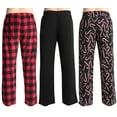thumbnail image 3 of #followme Polar Fleece Pajama Pants for Men - (Pack of 3) 45960-B-M-SIOC (Medium, Three Pack - Buffalo Plaid Red, Solid Black, Candy Cane), 3 of 4