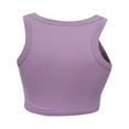 thumbnail image 5 of PENGXIANG Femmes Solide Couleur Réservoir Tout-Match Slim Élégant Sans Manches Crop Top, 5 of 5