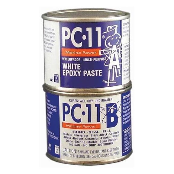PC-Products PC-11 Epoxy Adhesive Paste, Two-Part Marine Grade, 1/2lb in Two Cans, Off White 80115