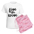 thumbnail image 6 of CafePress - Fine Like Wine Women's Light Pajamas - Women's Short Sleeve Print T-Shirt and Pants Light Cotton Pajama Set, 6 of 7