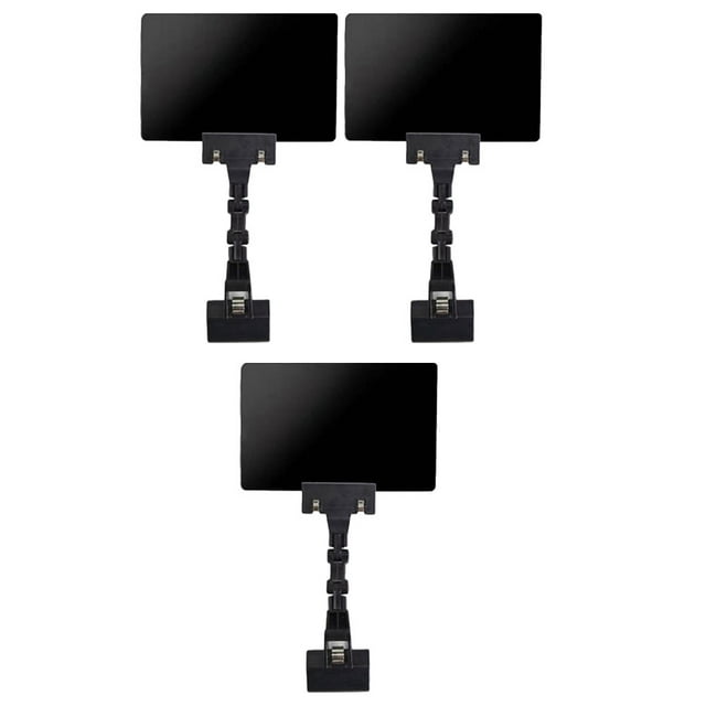 WASHWEPE 1Jgo Soporte Para Etiquetas Adhesivas Negro Plástico Reusable Para Tienda Y Almacenaje