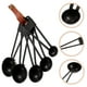 thumbnail image 5 of BRIGHTFUFU Juego de cucharas medidoras de 5 piezas, juego de cucharas medidoras de acero inoxidable negro, herramienta para hornear, 5 of 8
