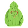 thumbnail image 3 of WEAIXIMIUNG Sweatshirts pour Femmes avec Poches Manches Longues Col Rond Poche Imprimé Cœur Saint-Valentin, 3 of 3