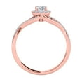 thumbnail image 5 of Mauli Jewels Engagement Rings for Women 0.50 Carat Diamond Halo Precious Engagement Ring 4 prong 10K Rose Gold, 5 of 8