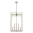 thumbnail image 2 of Hunter - Squire Manor 8-light Brushed Nickel, Large Pendant Light, Dimmable, Rectangle Shaped, for Bedrooms, Kitchens, Dining, Living Rooms - 19679, 2 of 6