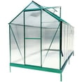 thumbnail image 4 of imerelez 6.3'*12.2'*7' Polycarbonate Greenhouse, Heavy Duty Outdoor Aluminum Walk-in Green House Kit with Rain Gutter, Vent and Door for Backyard Garden, color green, 4 of 8