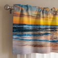 thumbnail image 4 of Curtains Valances Ocean Beach Sunset Polyester Window Valance, Seaside Scenery Print Rod Pocket Short Curtain Valance for Bedroom Kitchen Window Decoration 45x137cm, 4 of 4