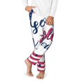 thumbnail image 2 of Xecao God Bless America Patriotic Star Print Teenagers' Pajama Pants Long Sleep Pants Soft Elastic Waist Pajama Bottoms Elastic waist with 2 Pockets 5-16 Years-XS(5-6), 2 of 6