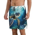 thumbnail image 2 of Goofa Watercolor Turtle4 Printed Mens Swim Trunks Summer Quick Dry Short Beach Swimwear Bathing Suits-X-Large, 2 of 9