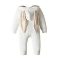 thumbnail image 2 of Baby Snowsuit Animal Bunny Snowsuit Easter Romper Long Ear Rabbit Hoodie Jumpsuit With Zipper Baby Winter Clothes White 9 Months-12 Months, 2 of 6