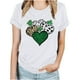 thumbnail image 1 of Camisetas de Manga Corta para las Mujeres de Moda Imprimir Cuello Redondo Camiseta, Mezcla de Poliéster Ligero para Primavera Verano Otoño, 1 of 8