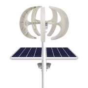 SENDERPICK 600W Wind Turbine 12V Wind Turbine Generator Red Lantern Vertical Wind Generator 5 Leaves Wind Turbine Kit with Controller No Pole