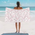 thumbnail image 3 of Beach Towel Pink Floral Bath Pool Towels Flower Tree Branch Absorbent Beach Towel Soft Large Quick Dry Lightweight Camping Travel Sports Yoga Gym Swim Towels for Adult 35x70 Inch, 3 of 9