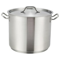 Winware Stainless Steel 16 Quart Stock Pot with Cover, Silver