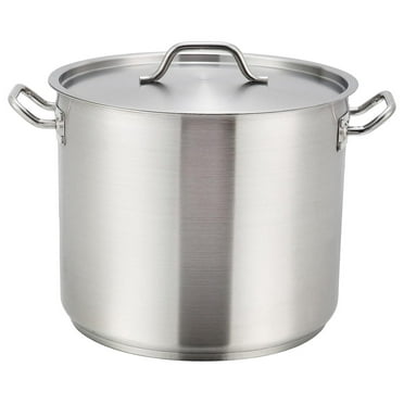 Winware Stainless Steel 16 Quart Stock Pot with Cover, Silver