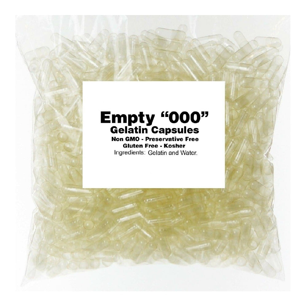 000 Size Empty Gelatin Capsules 5000 Pcs