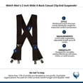 thumbnail image 4 of Welch  2 Inch Wide X-Back Casual Clip-End Suspender (Men), 4 of 4