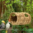 thumbnail image 4 of Casa nido de pájaro colgante al aire libre | Fibra de césped natural tejida a mano | Refugio de madera para pájaros pequeños | Diseño seguro para depredadores | Resistente a la intemperie, 4 of 9