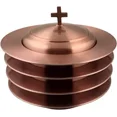 thumbnail image 1 of Vaisselle de Communion 4 Assiettes à Pain Empilables avec Couvercle - Acier Inoxydable (Cuivre), 1 of 3
