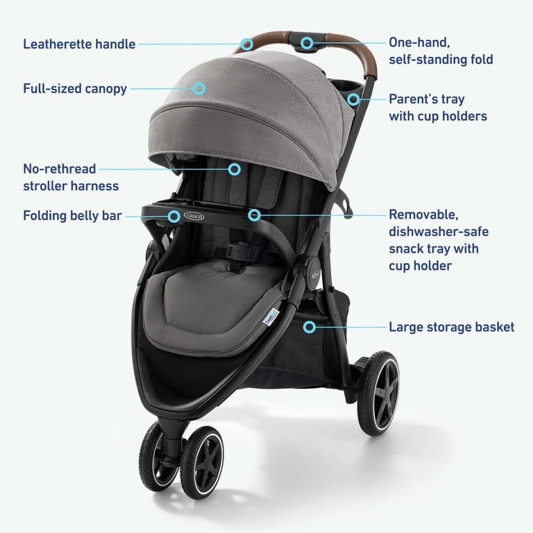 Graco Outpace LX Stroller, Cohen, Grey - Walmart.com Graco Outpace LX Stroller, Cohen, Grey - Walmart.com