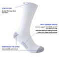 thumbnail image 3 of DIFFYBOX Mens Crew Socks Athletic Cushion Long Boot Moisture Wicking Breathable Work Socks for Mens Outdoor Sports (5 Pairs), 3 of 6