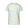 thumbnail image 4 of Wukai Daisies Flowers Youth Unisex Short Sleeve T-Shirt for Boys, Girls, Teens, and Kids-X-Small, 4 of 7