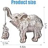 thumbnail image 6 of Elephant Statue. Elephant Decor Brings Good Luck, Health, Strength. Elephant Gifts for Women, Mom Gifts. Decorations Applicable Home, Office, Bookshelf TV Stand, Shelf, Living Room - Silver, 6 of 7