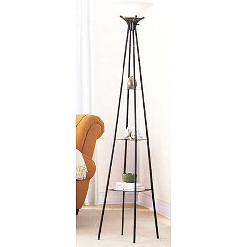 Mainstays Charcoal Metal, Mainstays Table And Floor Lamp Set Black Matte Finish