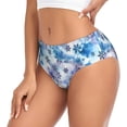 thumbnail image 2 of Balery Icy Blue Snowflakes Ropa Interior de Algodón para Mujer con Dibujo – Braguitas Cómodas y Elásticas, Estilo Clásico-X-Small, 2 of 6