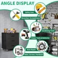 thumbnail image 4 of IKIMI 34.65"H Metal Rolling Garage Cabinet with 3 Drawers, Mobile Tool Cart Tool Storage Cabinets with Lockable Wheels, Black, 4 of 9