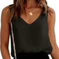thumbnail image 2 of TRUBKH Camisole Tops for Women Basic Tank Tops for Women Going Out Tops for Women Tank Tops for Women 2025 Ladies Fashion Sleeveless Vest V Neck Top Ladies T Shirt Built in Bra Tops for Women Black L, 2 of 4