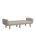 thumbnail image 3 of Weston Home Fosnavag Upholstered Convertible Futon Sofa Bed with USB, Light Grey Linen, 3 of 7