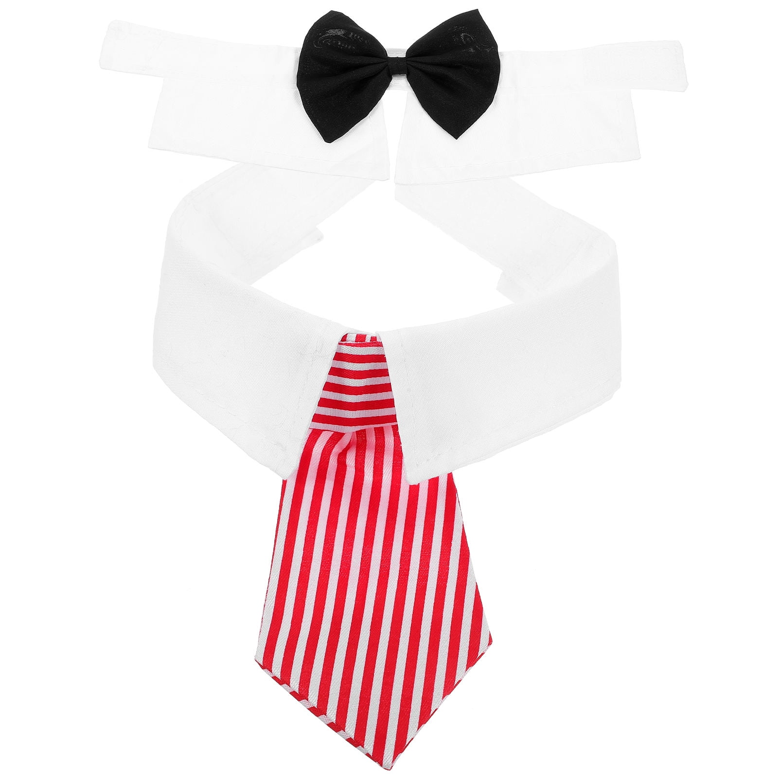 Homoyoyo 1Set Red Pet Bow Tie Collar Adjustable Polyester Decorative Cat Collar for Parties and Weddings