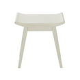 thumbnail image 6 of DecMode Wood Curved Stool, White, 6 of 7